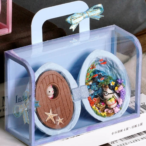 CUTEBEE muñeca casa miniatura DIY muñecas con muebles de casa de madera de juguetes para los niños de vacaciones Z009