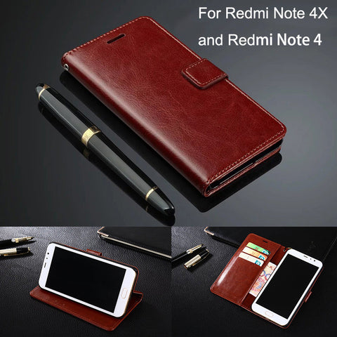 Original Phone Case For Xiaomi Redmi Note 4X Case Cover Luxury Leather Flip Wallet For Xiaomi Redmi Note 4 4X Flip Case 5.5 inch